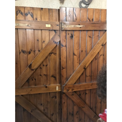 1 - Pair Pine Doors