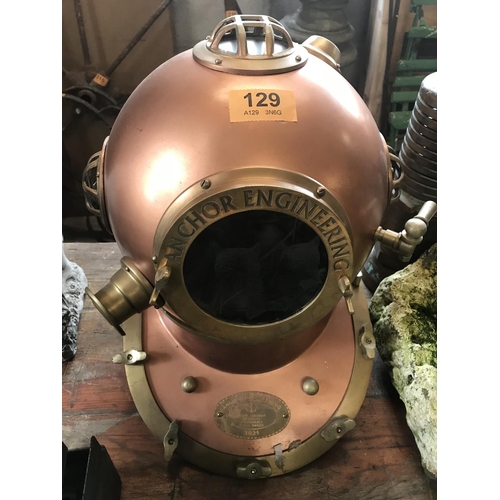 129 - Copper & Brass Divers Helmet