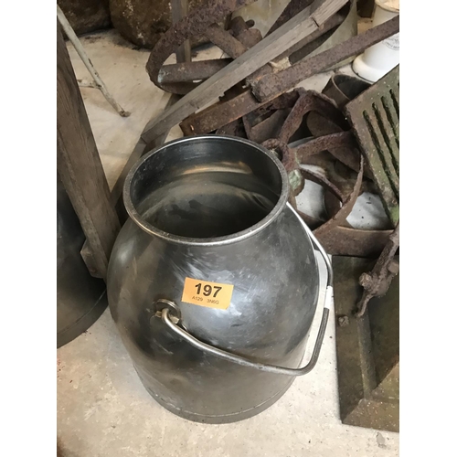 197 - Stainless Steal Milk Bucket