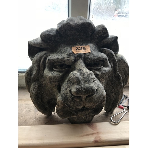 225 - Stoneware Water Fountain of A Lion Mask 14 inch. Diameter