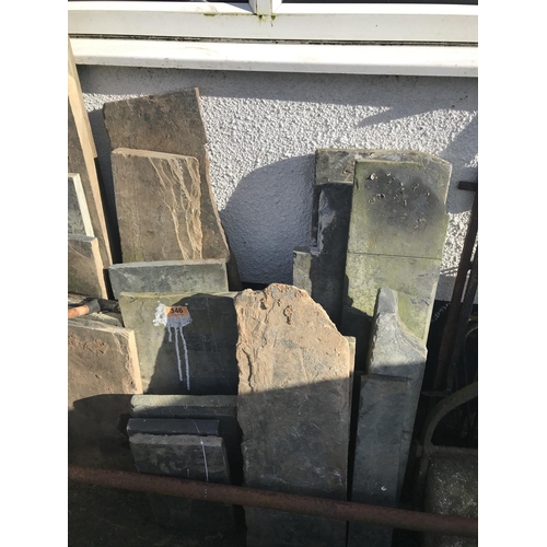 346 - Misc Pieces Of Floor Slate