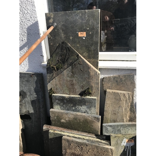 347 - 7 Pieces Of Cut Floor Slate