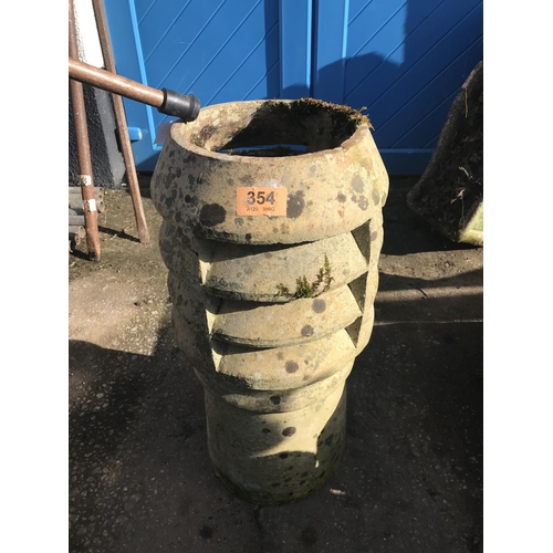 354 - Decorative White Chimney Pot