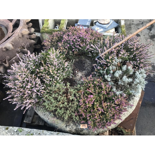 360 - 47 inch. Circular Granite Cider Trough With Central Funnel