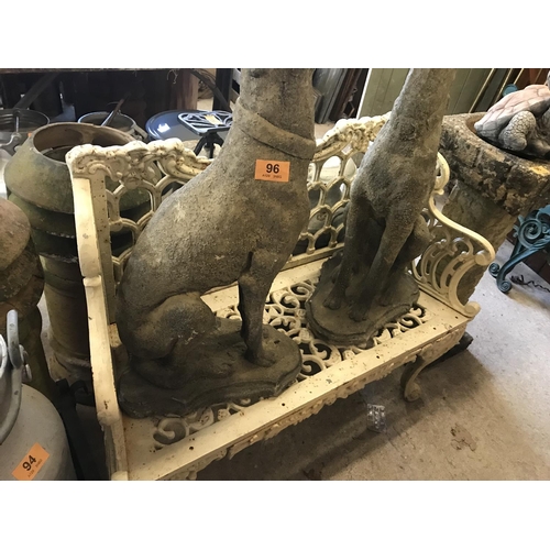 97 - Cast Iron Garden bench Seat