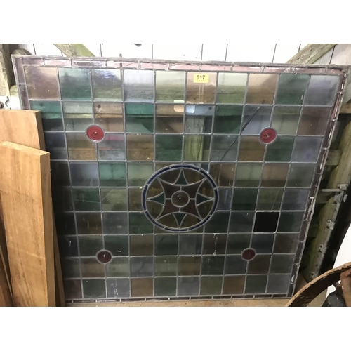 517 - Leaded Light Window 47 inch. X 43 inch.