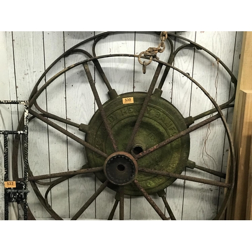 530 - Pair Of Iron Wheels (non matching)