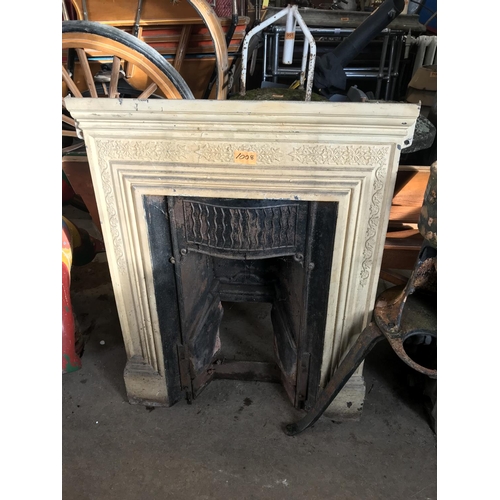 1008 - Victorian Cast Iron Bedroom Fire Place