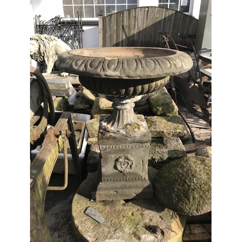 450 - Large Urn On Stand