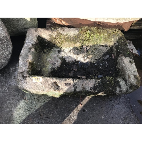 454 - Shallow Rectangular Granite Trough