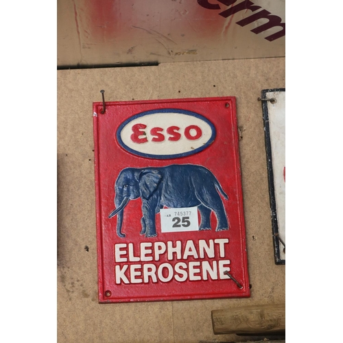 25 - Cast iron Esso sign 11