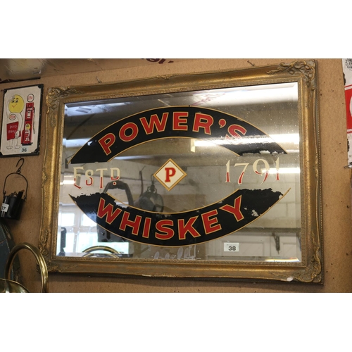 38 - Old Whiskey advertising mirror 28