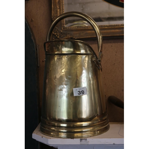 39 - Antique brass coal hood