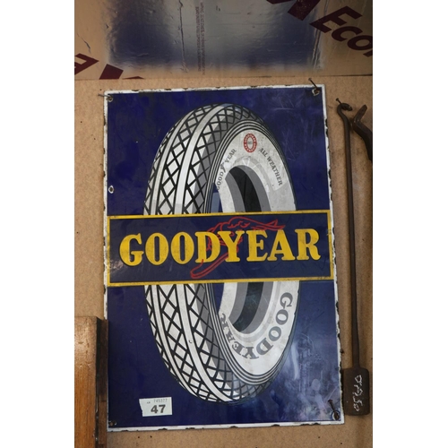 47 - Goodyear enamel sign 24