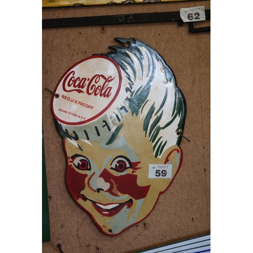 59 - Coca Cola enamel sign 16