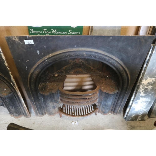 61 - Victorian cast iron fireplace