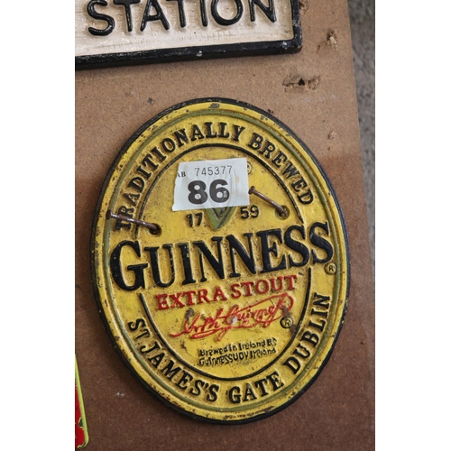 86 - Oval iron Guinness sign 8