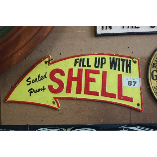 87 - Cast iron Shell sign