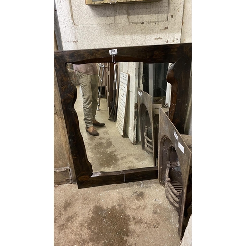 584 - Large wood frame mirror