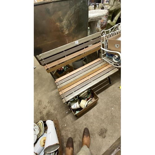 629 - Metal bench seat