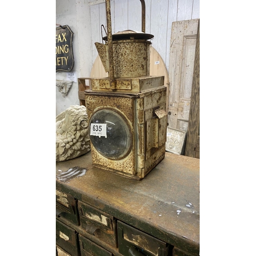 635 - Antique Railway lamp