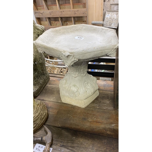 639 - Stoneware birdbath