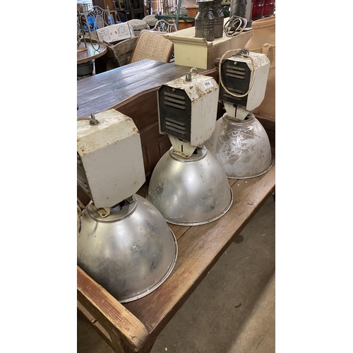 684 - Set of 3 industrial lights