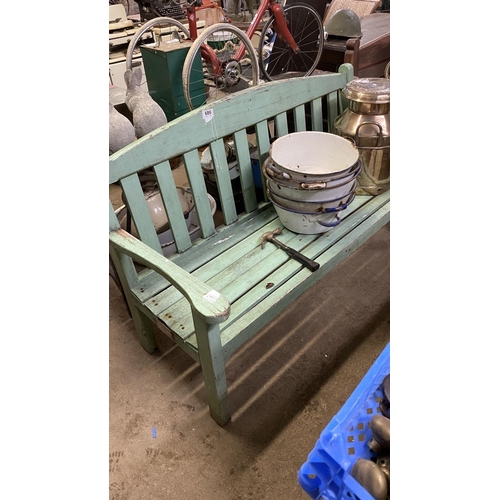 686 - Painted garden bench