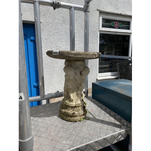 445 - Reconstituted stone birdbath