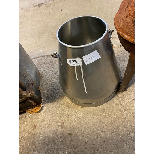 929 - Stain less steel milk bucket