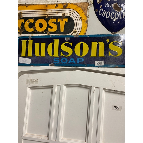 908 - Enamel Hudsons sign