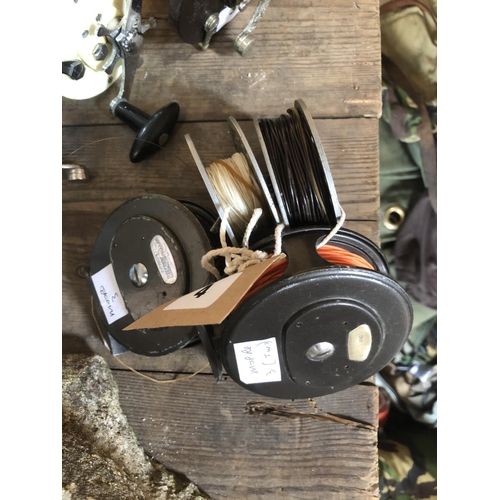 4 - Two intrepid rimfly reels with 2 spare spools