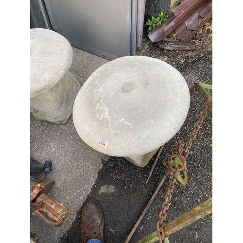 388 - Reconstituted stone mushroom