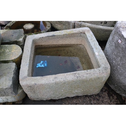 340 - Dressed granite trough 4ft x 40