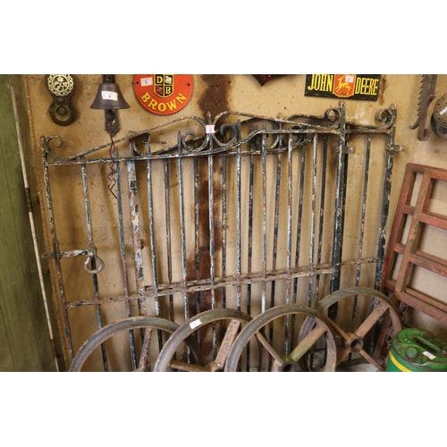 6 - Pair of iron entrance gates for 8ft 6