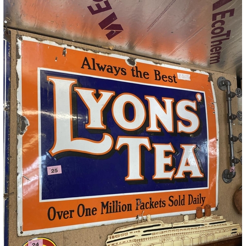 25 - Enamel Lyons Tea sign 29