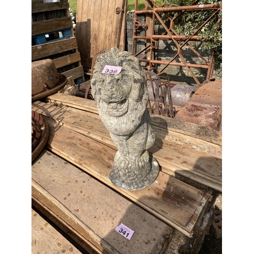 336 - Stoneware seated lion