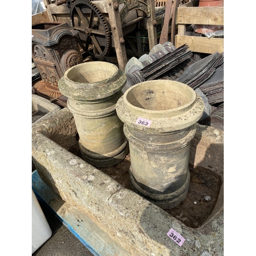 363 - Pair of Victorian chimney pots