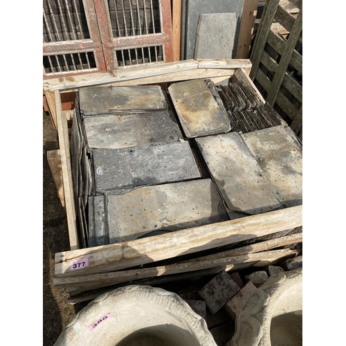 377 - Large pallet of roof slates 18