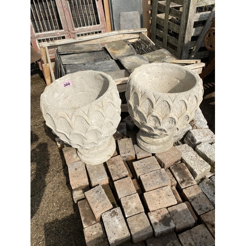 380 - Pair of stoneware planters