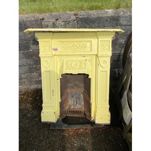 408 - Victorian cast iron fireplace