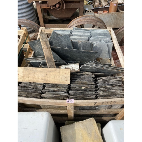 420 - Pallet of mixed slates