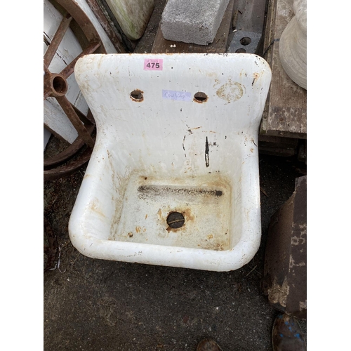 475 - Cast iron enamel sink