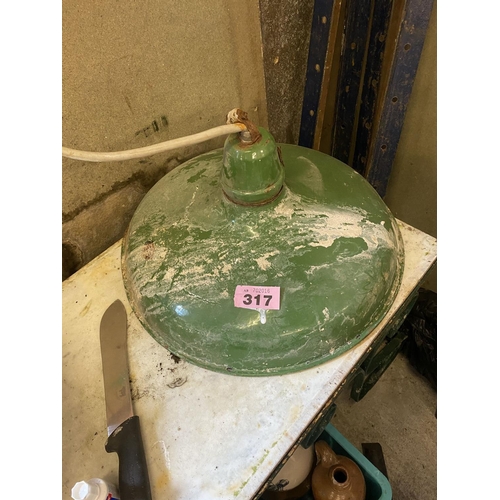 317 - Enamel industrial  light shade