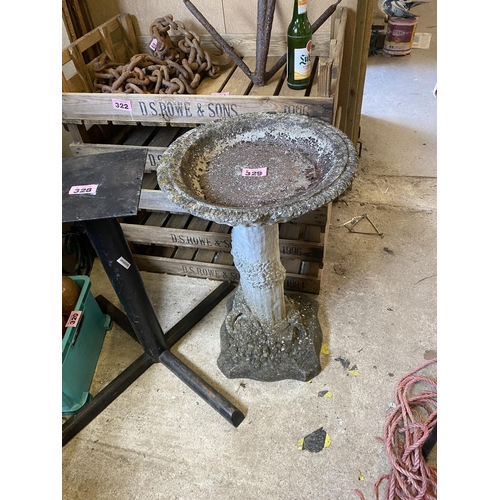 329 - Reconstituted stone birdbath