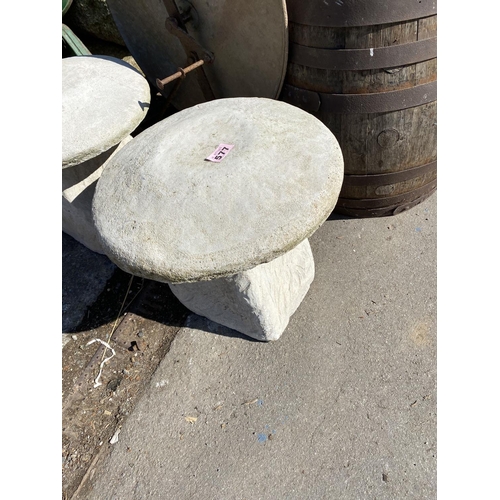 577 - Reconstituted stone mushroom