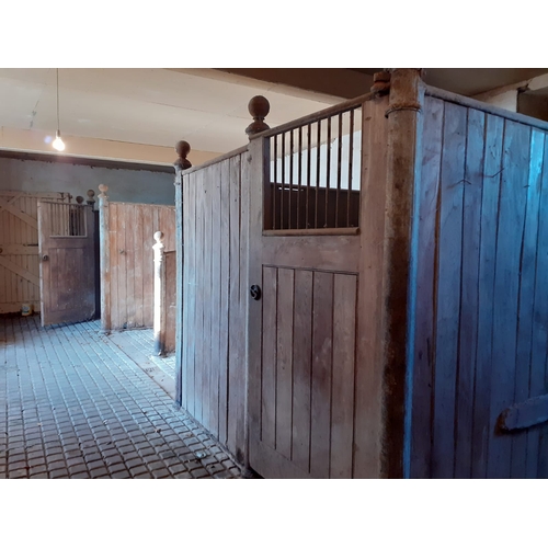 341 - Victorian stable partitioning including hay racks,feeders & 2 doors