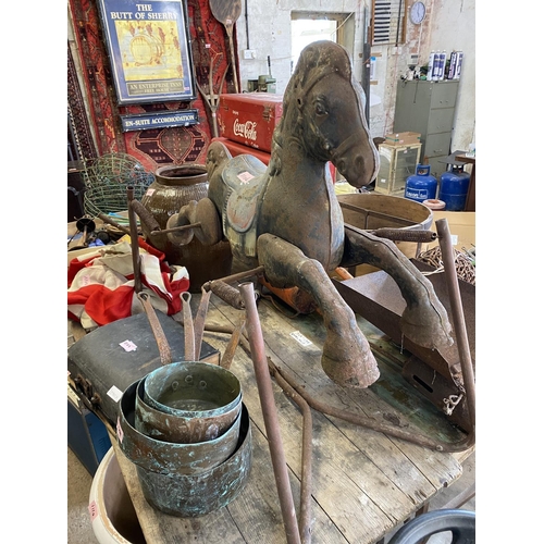 1106 - Tin plate rocking horse