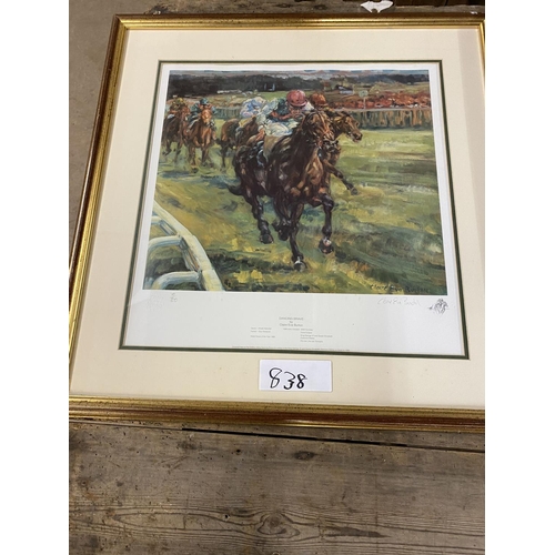 838 - Dancing Brave framed ltd edition racing print