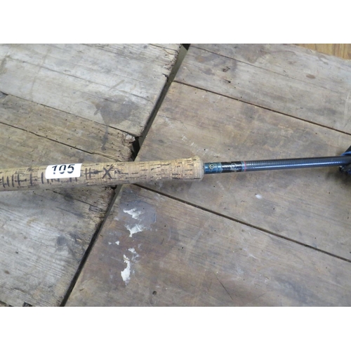 105 - Diawa3pc carbon salmon rod